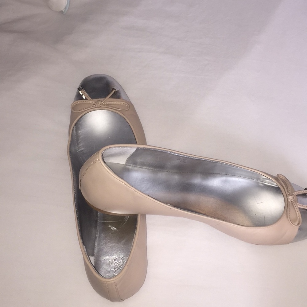 Ann Taylor Blush and silver Flat shoes Size 10